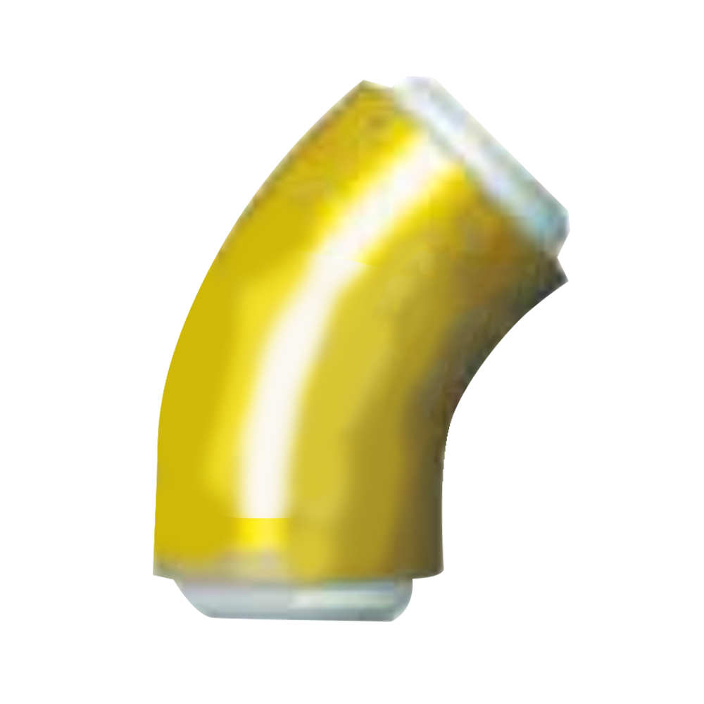 45° pitkä pyyhkäisykyynärpää